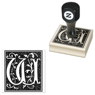 Euclid Capital Letter W Rubber Stamp