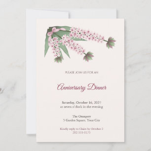 Eucomis Anniversary Dinner Invitation