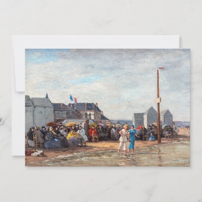 Eugene Boudin - Bathing Time at Trouville Invitation (Front)