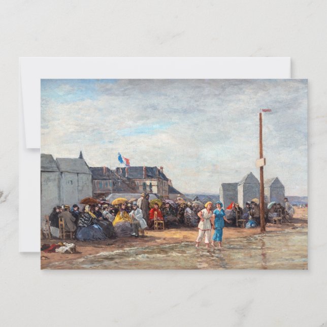 Eugene Boudin - Bathing Time at Trouville Thank You Card (Front)