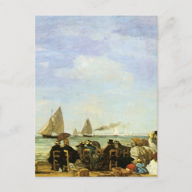 Eugene Boudin Beach At Trouville Postcard (Front)