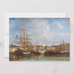 Eugene Boudin - Festival in the Harbour of Honfleu Invitation