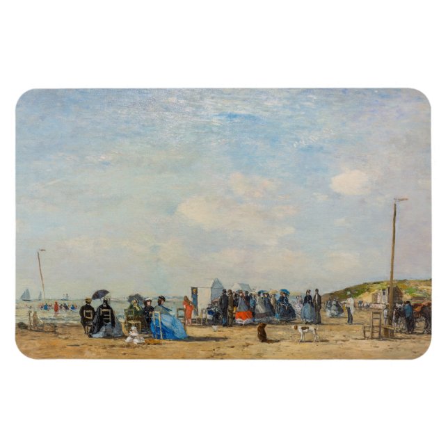 Eugene Boudin - Gathering on the Beach Magnet (Horizontal)
