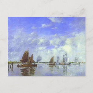 Eugene Boudin- The Meuse at Dordrecht Postcard