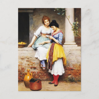 Eugene de Blaas- The Love Letter Postcard