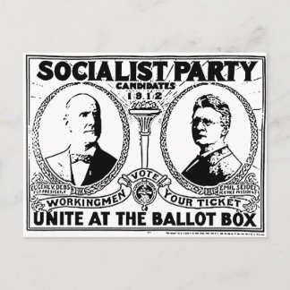 Eugene Debs Campaign Poster Postcard