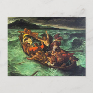 Eugene Delacroix- Christ on the Lake of Gennezaret Postcard