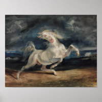 Eugene Delacroix - Horse Frightened by Lightning