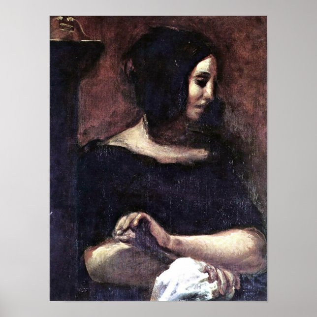 Eugene Delacroix - Portrait of George Sand Poster (Front)