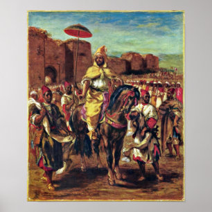 Eugene Delacroix - The Sultan of Morocco Poster
