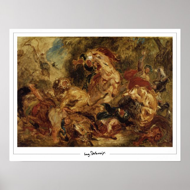 Eugène Delacroix Zedign Art Poster #11 (Front)