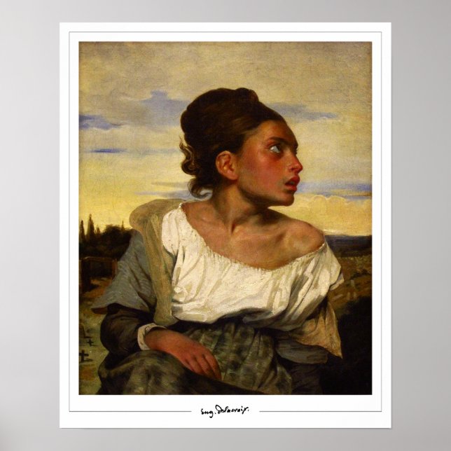 Eugène Delacroix Zedign Art Poster #199 (Front)