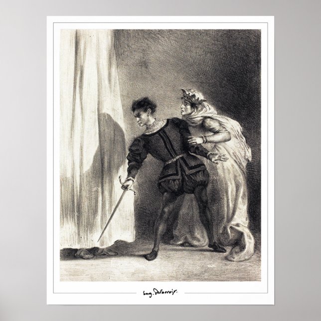 Eugène Delacroix Zedign Art Poster #342 (Front)