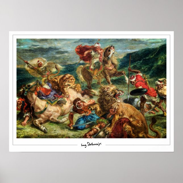Eugène Delacroix Zedign Art Poster #622 (Front)