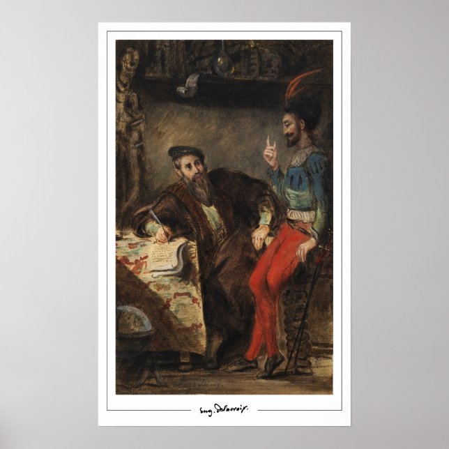 Eugène Delacroix Zedign Art Poster #718 (Front)