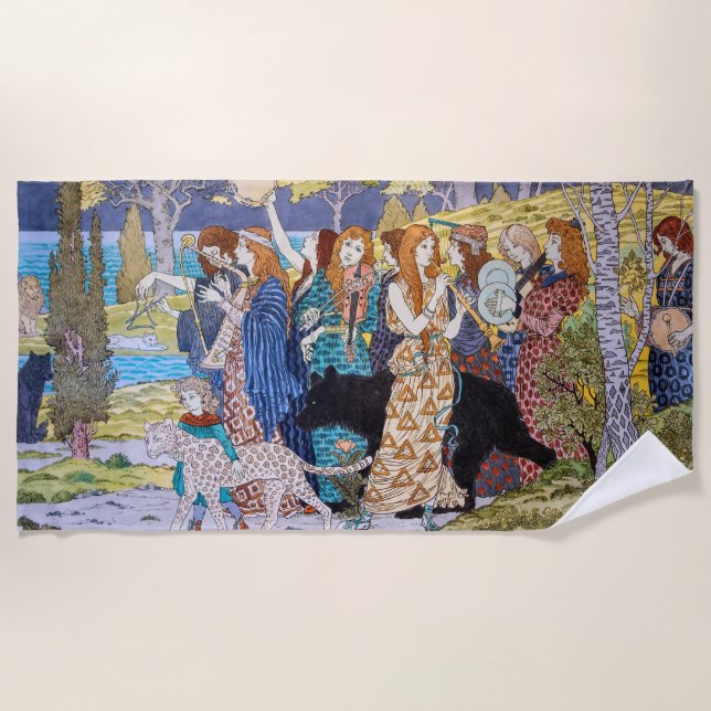 Eugene Grasset - Harmony Decorative Panel Beach Towel (Front)