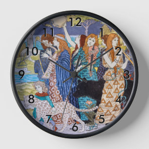Eugene Grasset - Harmony Decorative Panel Clock