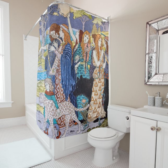 Eugene Grasset - Harmony Decorative Panel Shower Curtain (In Situ)