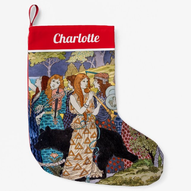 Eugene Grasset - Harmony Decorative Panel Small Christmas Stocking (Front)