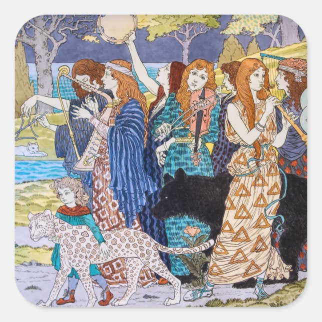 Eugene Grasset - Harmony Decorative Panel Square Sticker (Front)