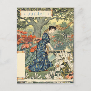 Eugène Grasset juillet Postcard