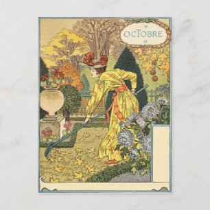 Eugène Grasset octobre Postcard