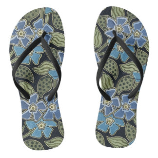 Eugene Grasset's Blue Flowers Jandals