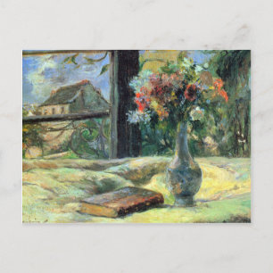 Eugène Henri Paul Gauguin - Flower Vase in Window Postcard