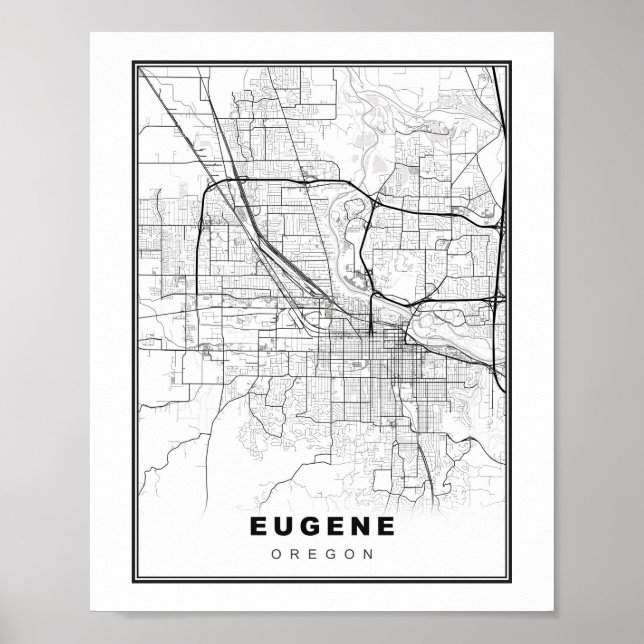 Eugene Map Poster (Front)