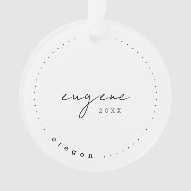 Eugene, Oregon OR Travel United States Simple  Ornament (Front)