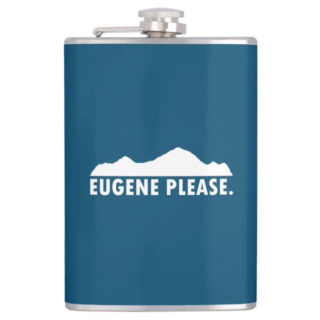 Eugene Oregon Please Hip Flask (Front)