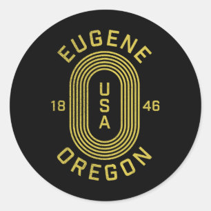 Eugene Oregon Usa Classic Round Sticker