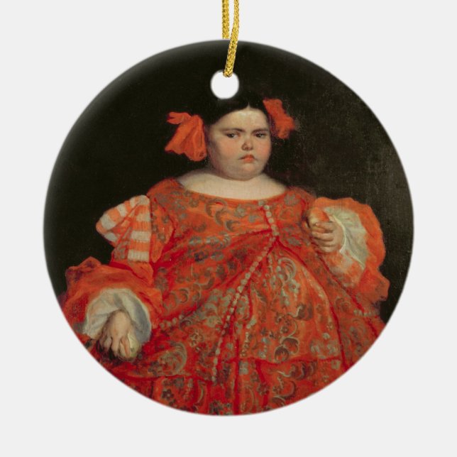 Eugenia Martinez Vallejo, called La Monstrua (oil Ceramic Tree Decoration (Front)