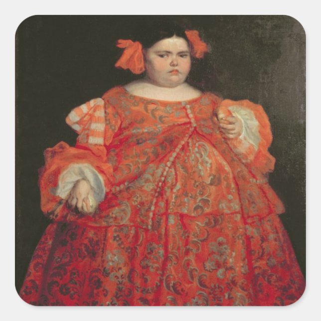 Eugenia Martinez Vallejo, called La Monstrua (oil Square Sticker (Front)