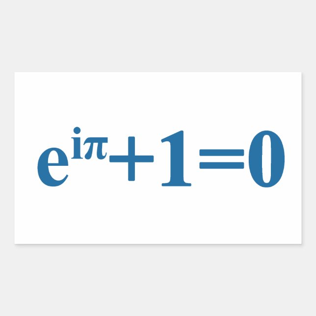 Eular math equation rectangular sticker (Front)