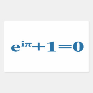 Eular math equation rectangular sticker