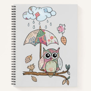 Eule im Regen Notebook