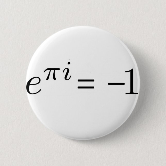 Euler formula! 6 cm round badge (Front)