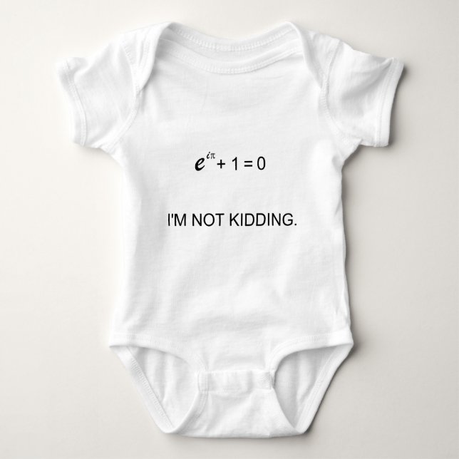 Euler's identity baby bodysuit (Front)