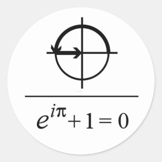 Euler's Identity Classic Round Sticker
