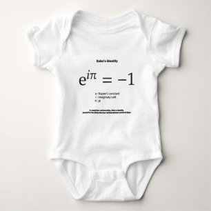 Euler's identity: Euler's formula: mathematics Baby Bodysuit