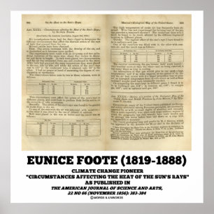 Eunice Foote Climate Change Pioneer 1856 Paper Poster