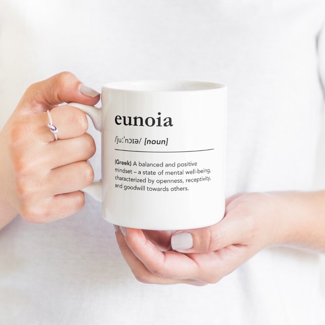 Eunoia definition greek words healthy mindset coffee mug (Creator Uploaded)