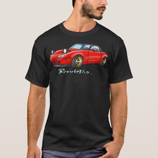 Eunos Roadster In Red Jdm Car T-Shirt (Front)