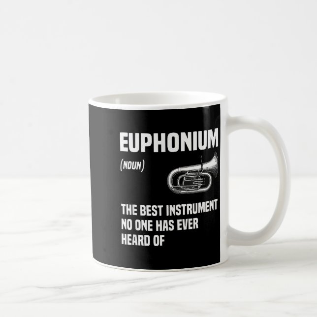 Euphonium Brass Instrument Marching Band Artwork Coffee Mug (Right)
