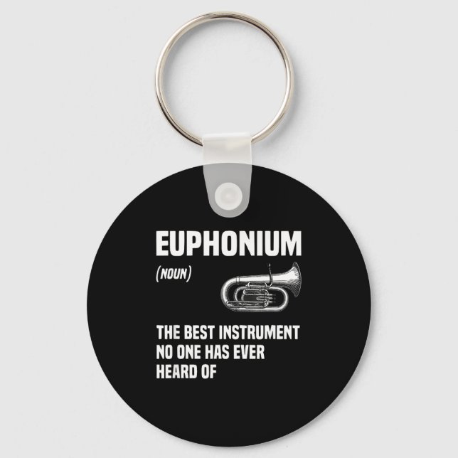 Euphonium Brass Instrument Marching Band Design Key Ring (Front)