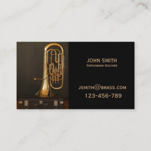 Euphonium brass Teacher or tutor Business Card