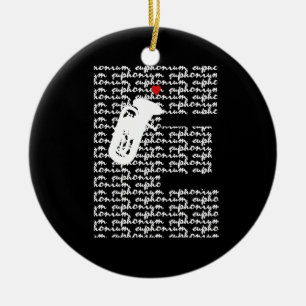 Euphonium Letter E Ceramic Tree Decoration