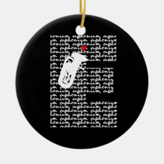 Euphonium Letter E Ceramic Tree Decoration