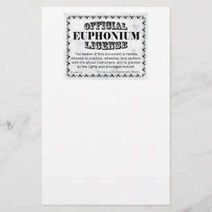 Euphonium License Stationery